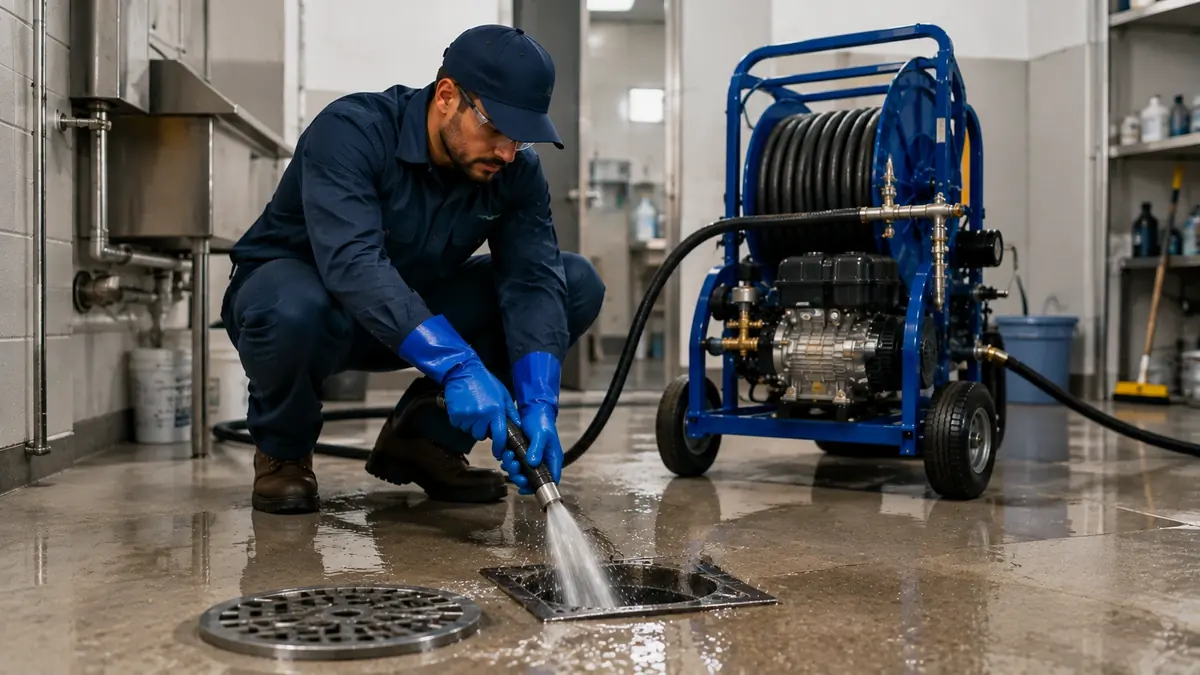 Floor Drain Hydro Jet Cleaning in Biola