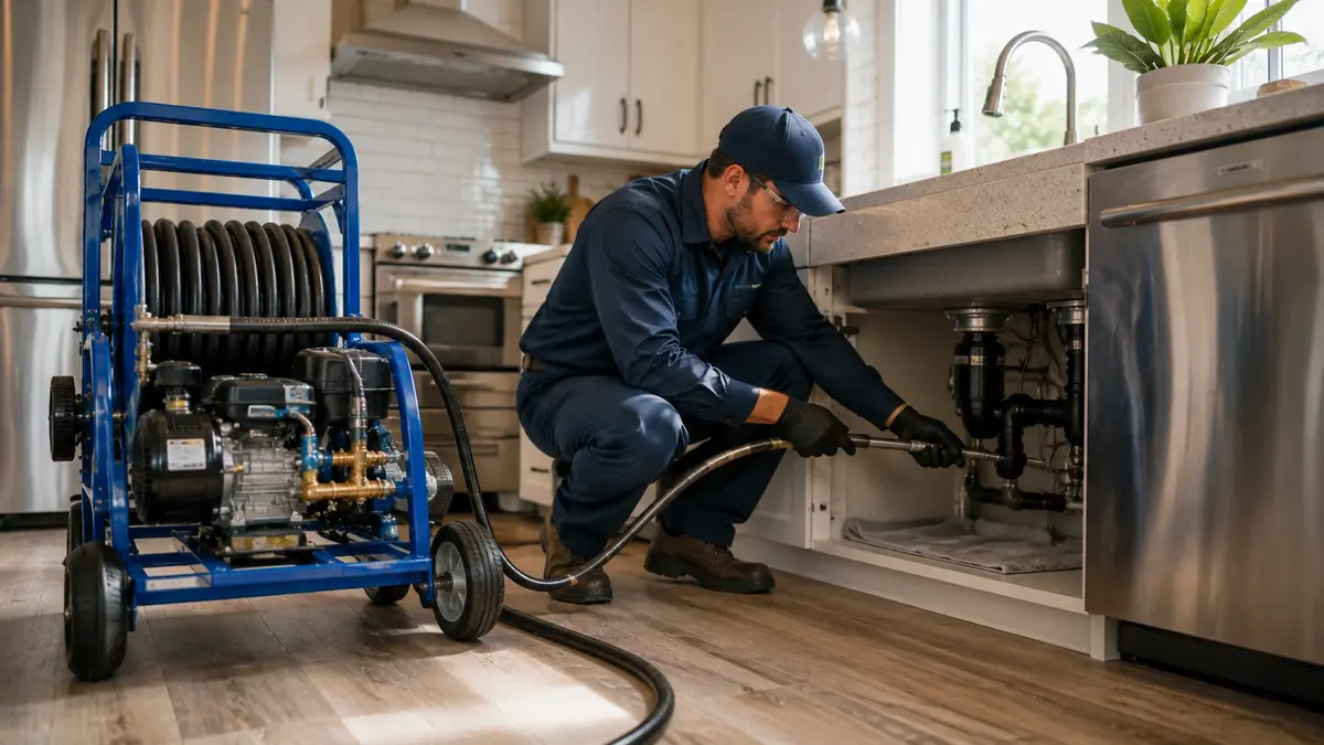 Kitchen Drain Hydro Jetting in Biola