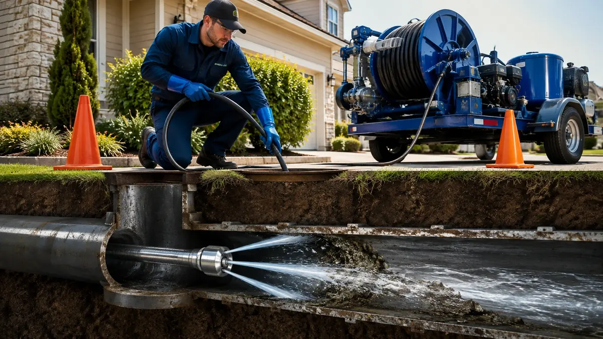 Main Sewer Line Hydro Jet Cleaning in Biola