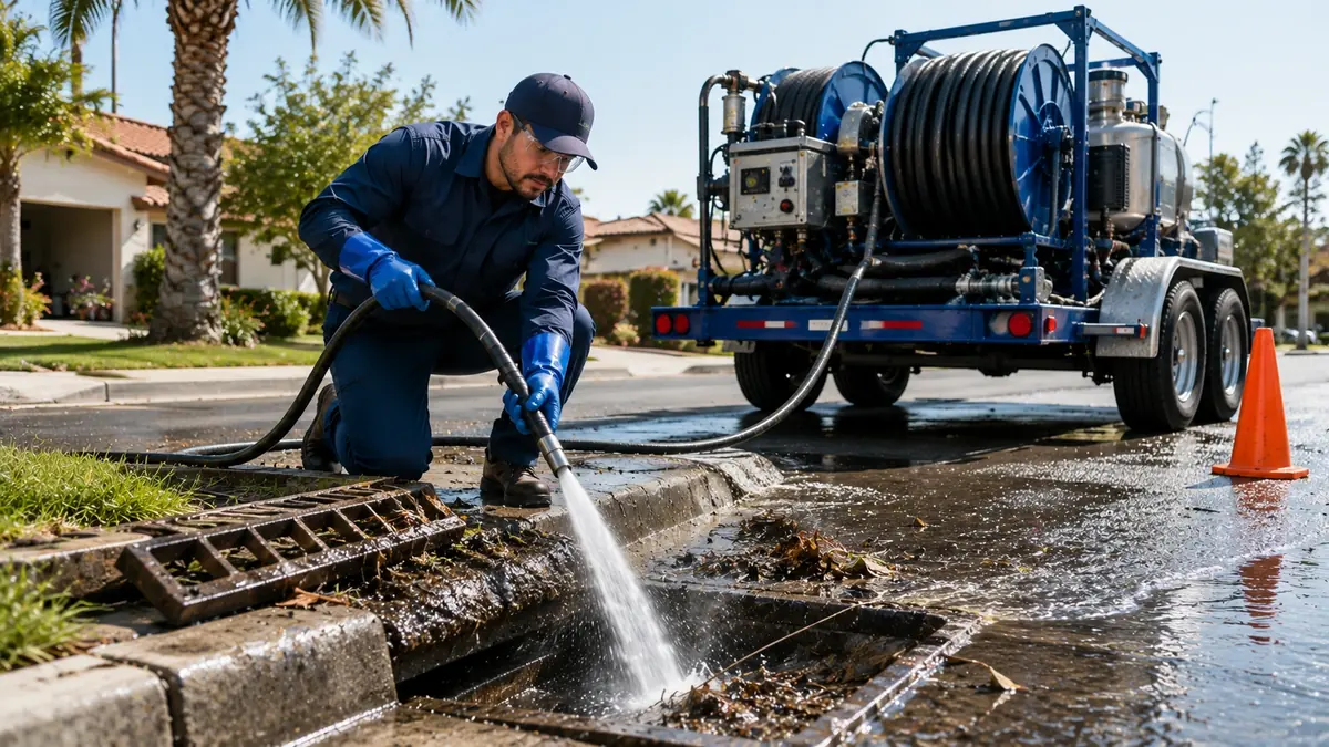 Storm Drain Hydro Jet Cleaning in Biola